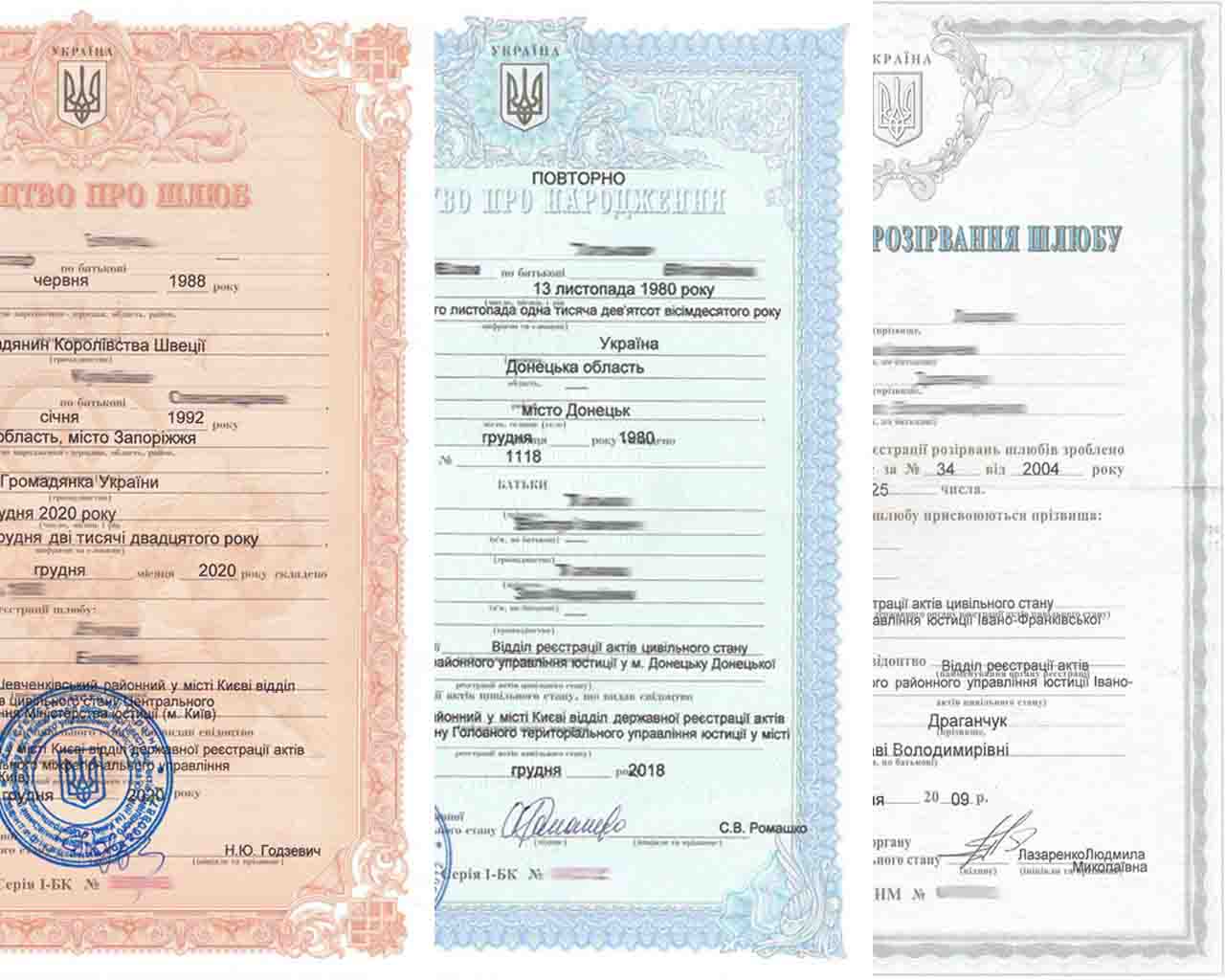 Apostille on the Marriage (Divorce) Certificate