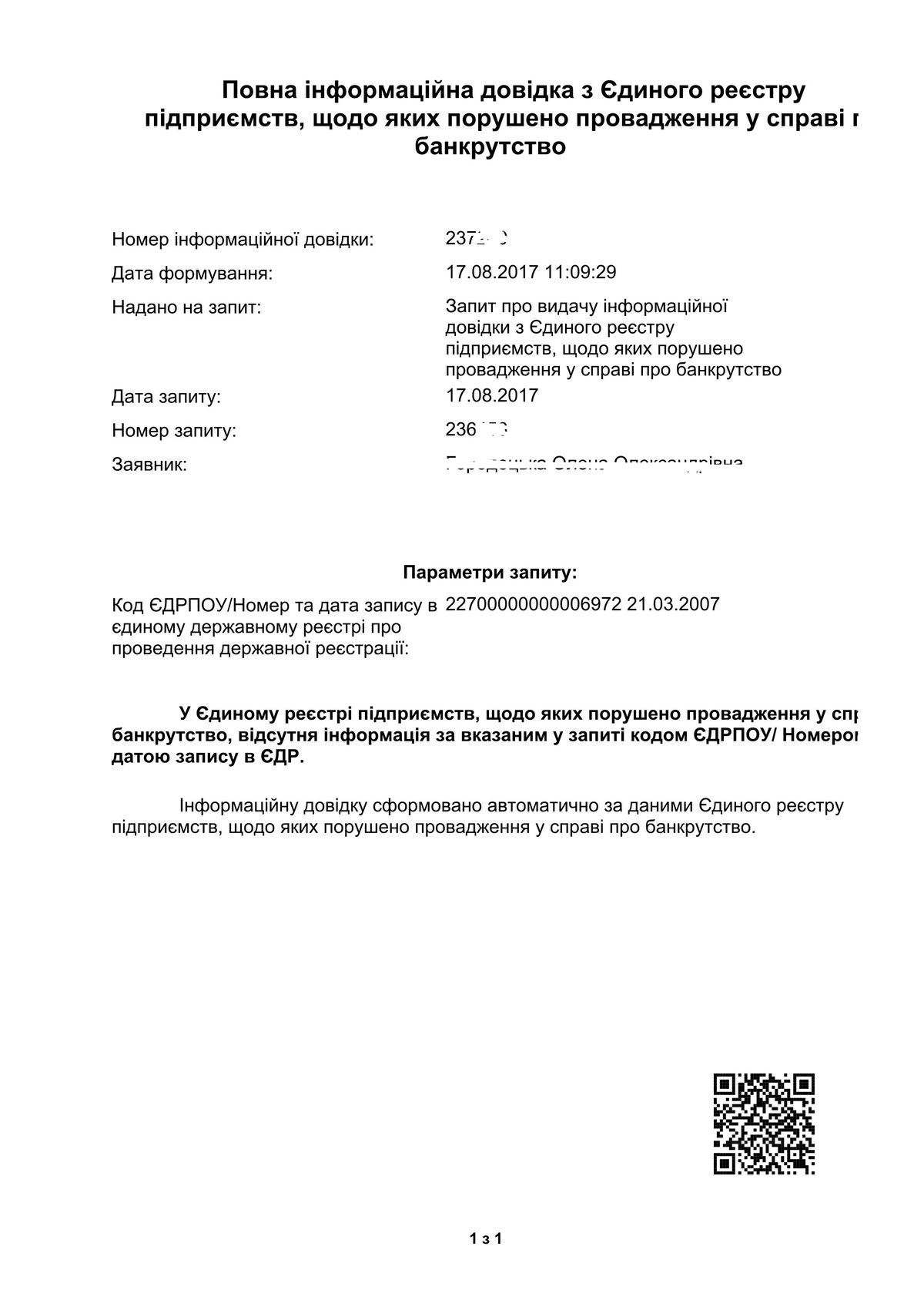 How to get a Bankruptcy certificate for the tender online